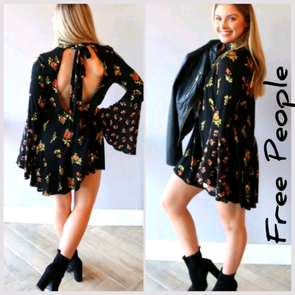 FREE PEOPLE  Womens Tate Tunic Combo Floral Size L